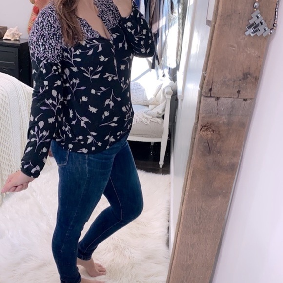 Lucky Brand floral long sleeve size small - Picture 2 of 5